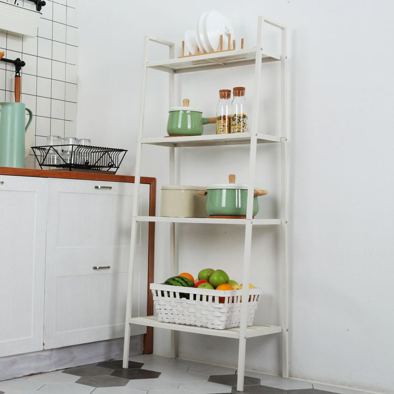 57.87" H Bookshelf Industrial Style Steel 4 Shelves Shelf for Home Office