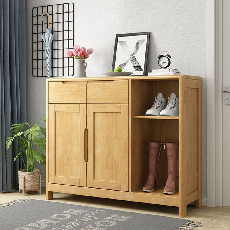 36.22" Tall Wood Rectangular Accent Chest 2 - Drawer and 2 - Door Accent Chest