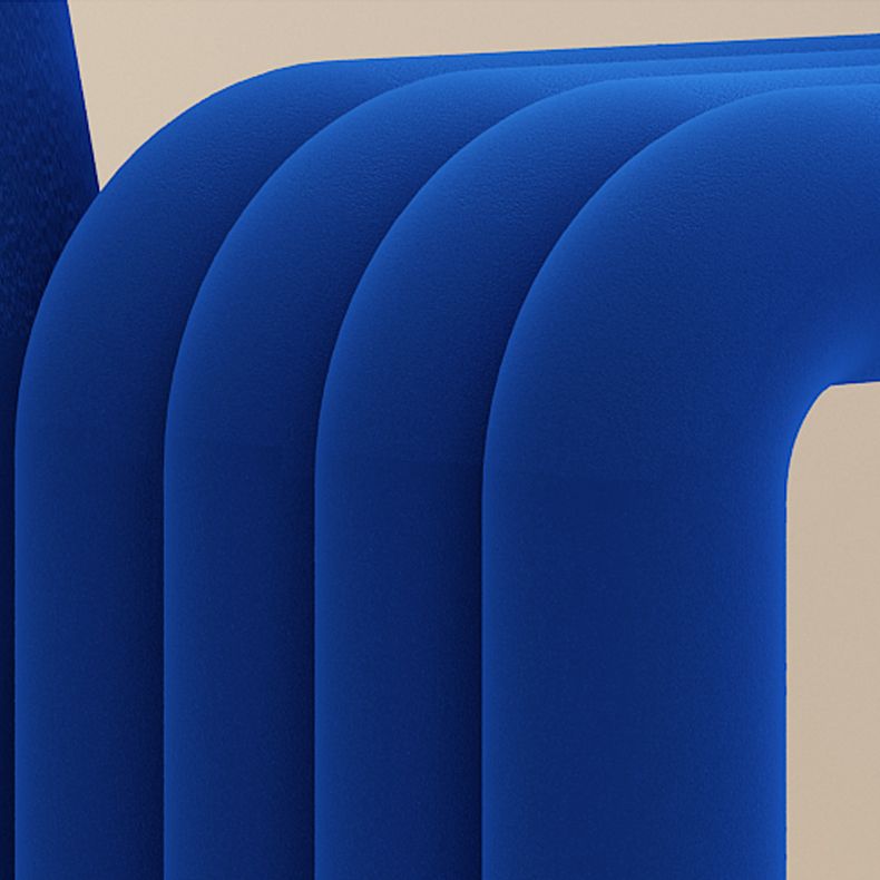 Silla de comedor de terciopelo contemporánea, silla lateral de metal sin brazos para uso doméstico