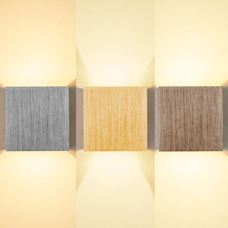 Lámpara montada en la pared cuadrada lámpara de montaje de pared de vidrio moderna para sala de estar