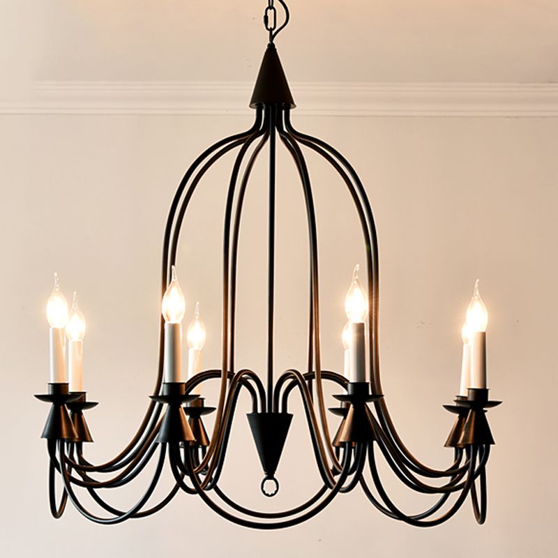 American Classic Style Hanging Chandelier Light Metal Ceiling Chandelier