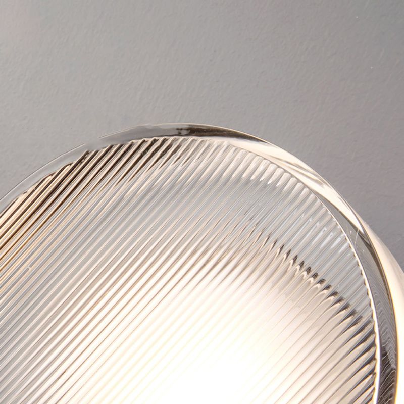 Contemporary LED Wall Sconce in Black / Gold Wall Light with Acrylic Round Shade