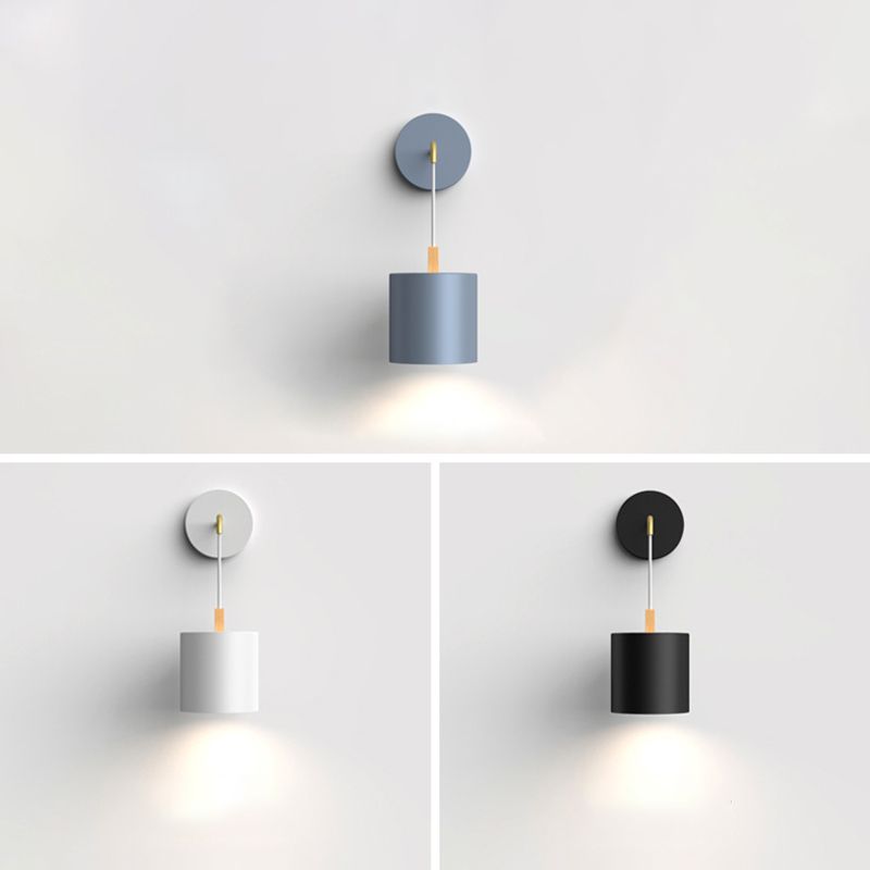 1-Light Modern Nordic Wall Lights Metal Wall Mounted Lamps for Bedroom
