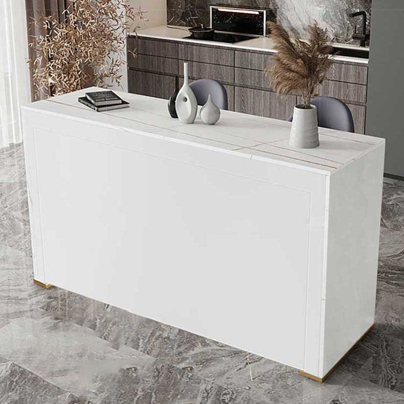 Modern Style 1/2/3 Pieces Sintered Stone Pub Table Set Fixed Table Counter Table