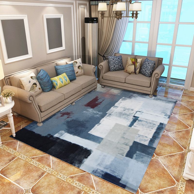 Abstract Pigment Printed Rug Individuality Modern Rug Anti-Slip Backing Carpet for Living Room