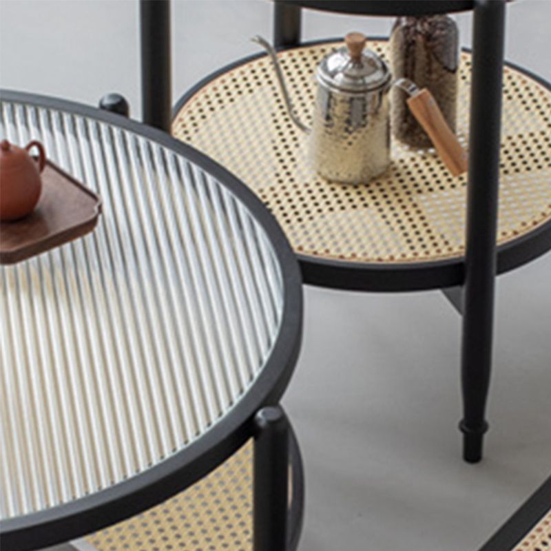 Tropical Coffee Table Solid Wood Black Coffee Cocktail Table