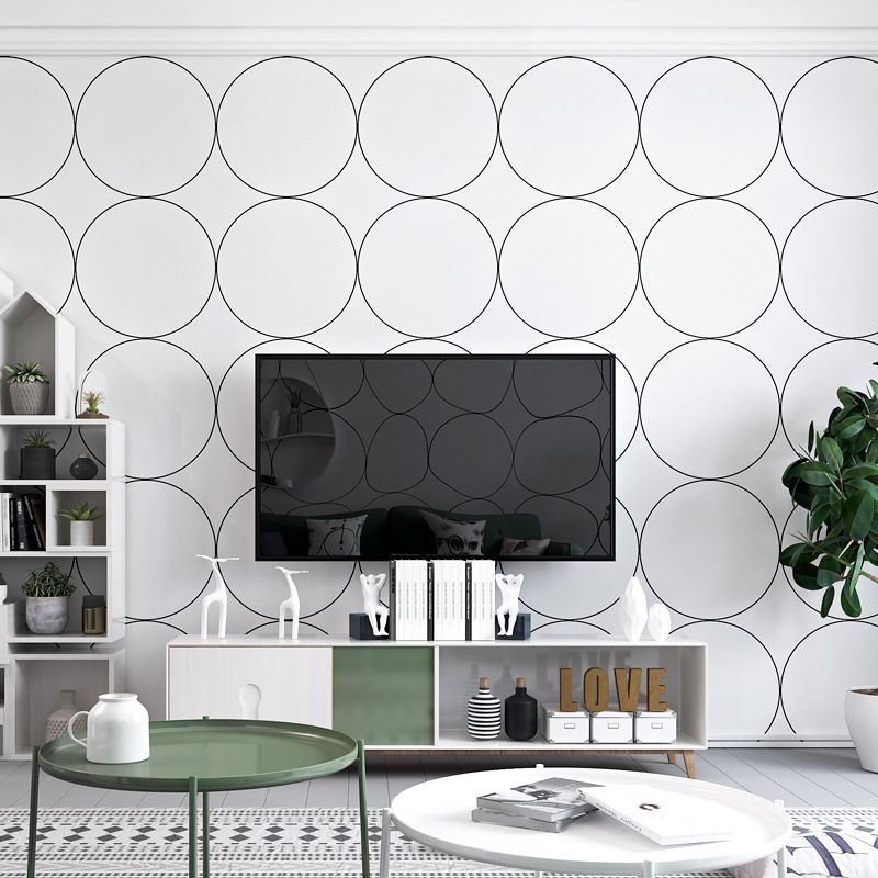 Nordic and Modern Circle Wallpaper 33 ft. x 20.5 in, Non-Pasted