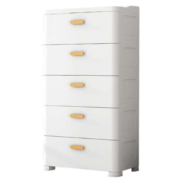 Plastic Chest Contemporary Vertical Storage Chest with Drawers for Bedroom
