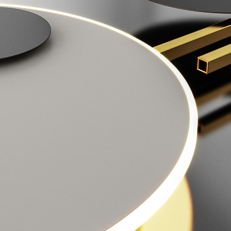 Moderne geometrische LED -Wandlampen -Metall 2 Lichter Wandleuchten