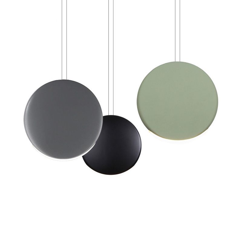 Cluster Round Cluster Light Post Resina moderna 3/4/5 Luci Black-Grey-Green Multi Light Ciondolo in luce calda/bianca