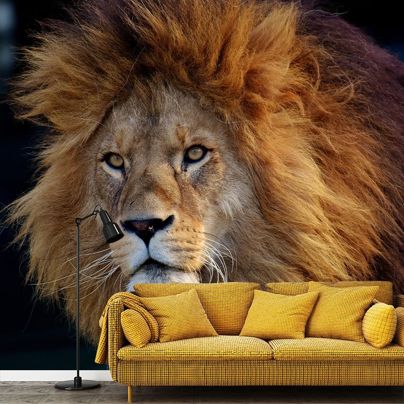 Customized Lion Mural Contemporary Photography for Bedroom Living Room