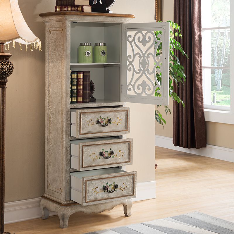 Industrial Accent Cabinet with Drawers and Bracket Legs Side Cabinet