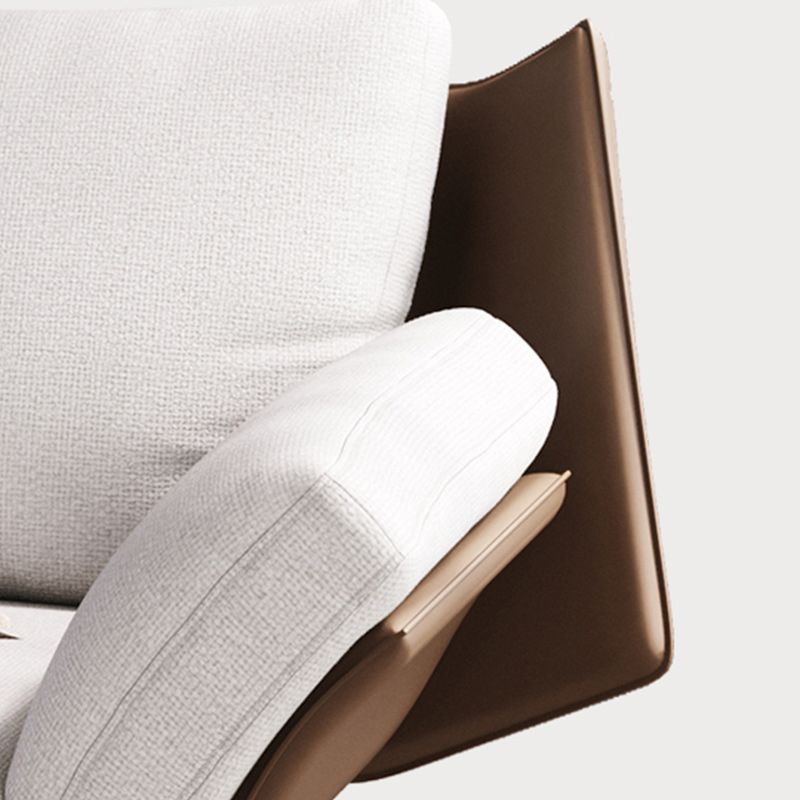 Mid-Century Modern Accent Armchair Flared Arms Fabric Armchair