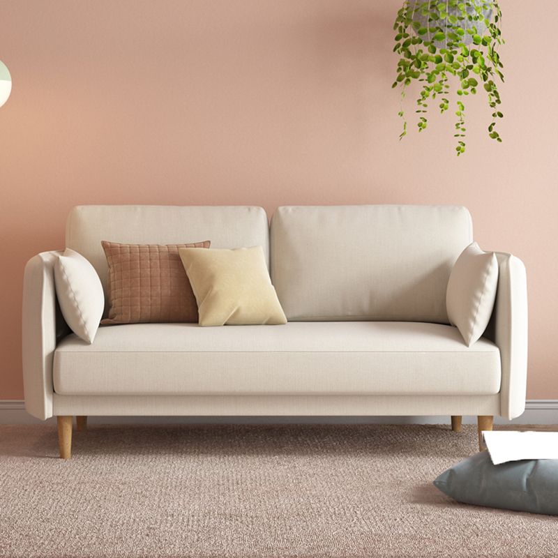 Linen Contemporary Standard Square Arm Sofa for Living Room, Apartment