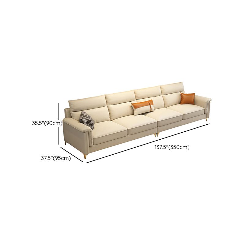 Glam Faux leather Sectionals Pillow Top Arm Sectional Sofa for Living Room