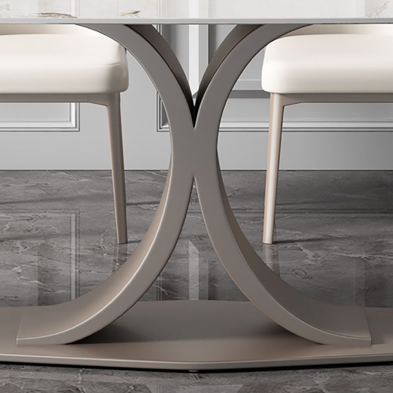 Modern Sintered Stone Dining Table Rectangle Dinner Room Kitchen Table