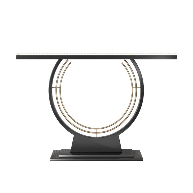 Contemporary Stone Console Sofa Table Rectangle End Table for Hall
