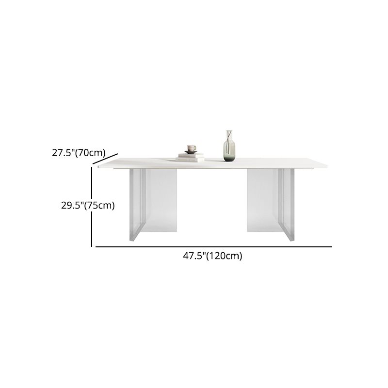 Modern 1/4/5/7 Pieces Dining Set Sintered Stone Dining Table Set with Leather Chairs