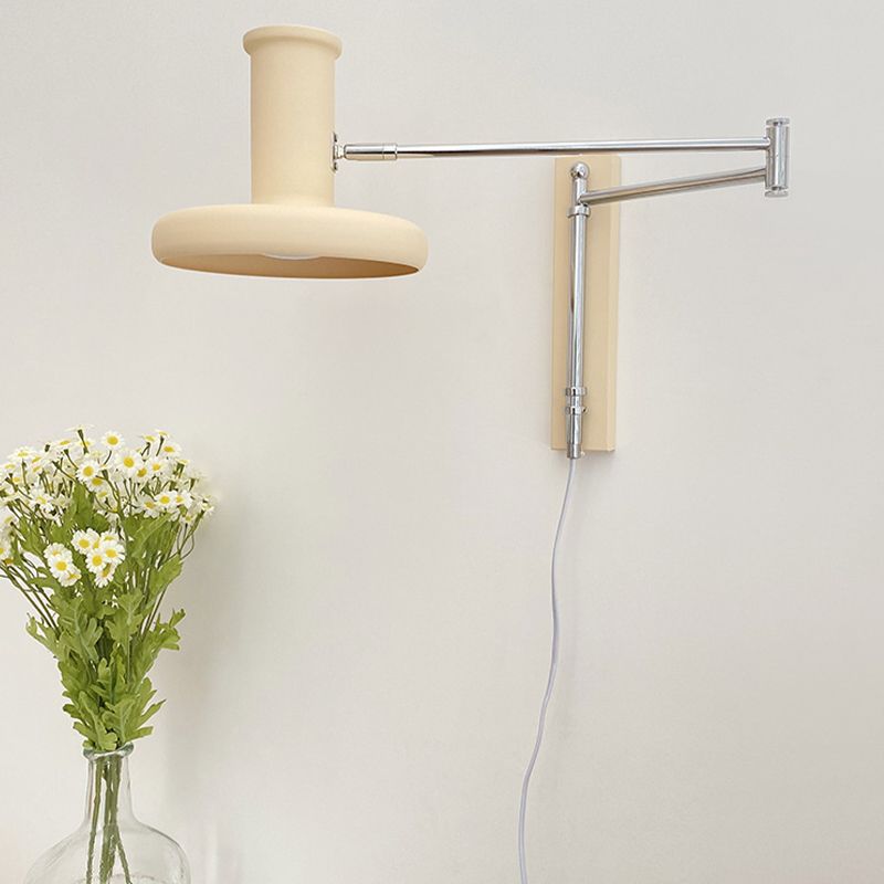 Postmodern Beige Metallic Wall Light Fixture for Sitting Room