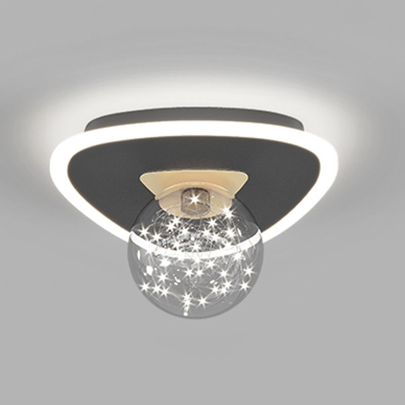 Geometry Shape LED Sky Star Ceiling Lamp Modern Iron 2 Lights Flush Mount for Bedroom