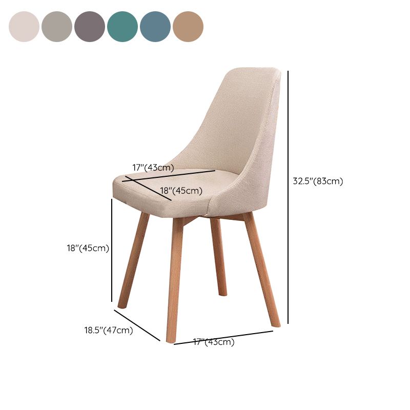 Solid Wood Dining Chair Industrial Style Swivel Side Chair for Dining Room