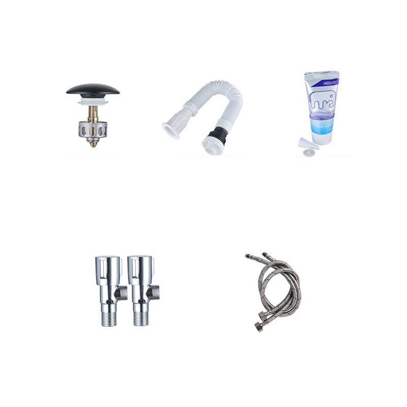Modern Bathroom Sink with Single Faucet Hole Porcelain Rectangular Vessel Bathroom Sink