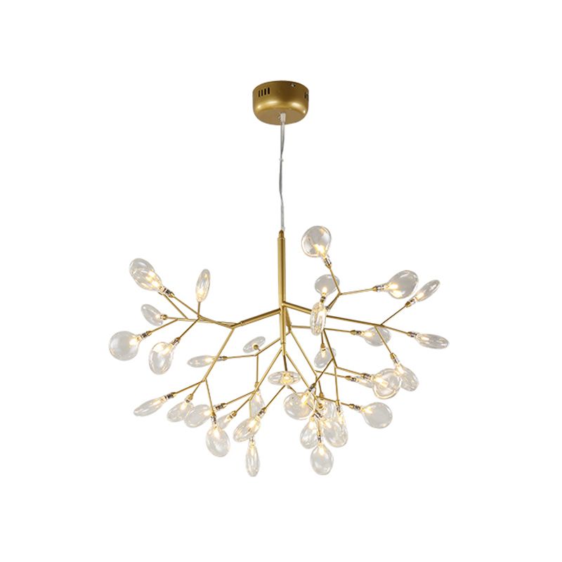 Twig Living Room Pendant Lamp Metallic LED Minimalistic Chandelier Lighting Fixture