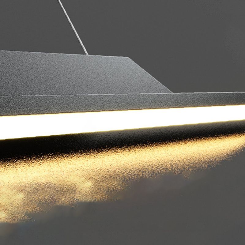 Modern Metal Island Light Straight LED Island Pendant for Dining Room