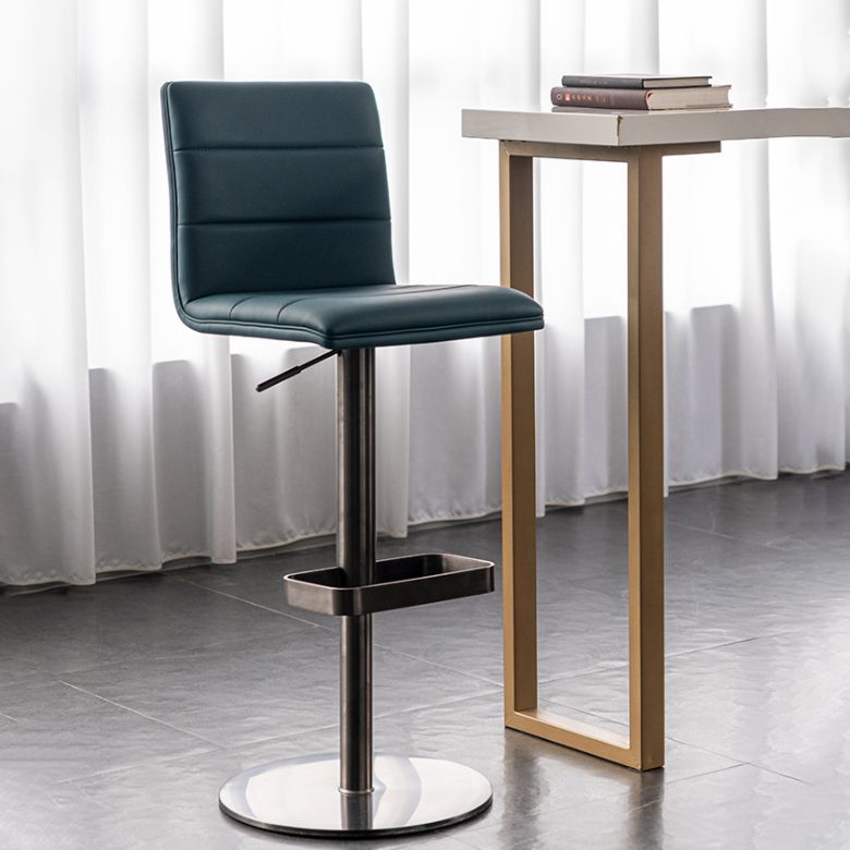 Armless Counter Height Stools with Footrest Modern Counter Stool