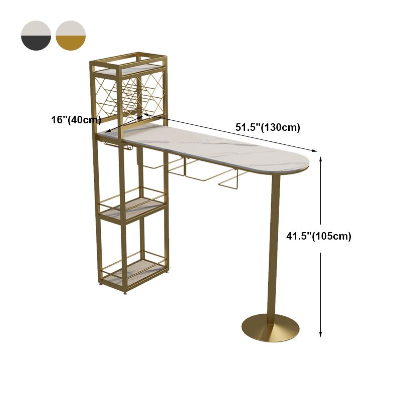 Modern Stone Storage Dining Table Double Pedestal Indoor Patio Bar Table