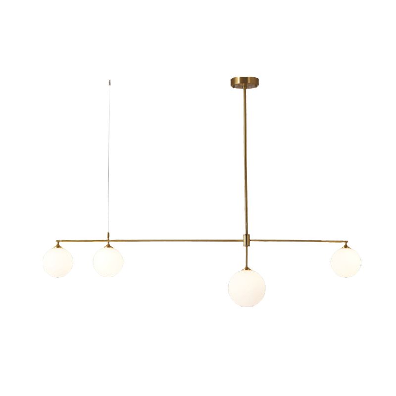 Simplicity Linear Hanging Lamps Glass Ceiling Pendant Light for Dining Room