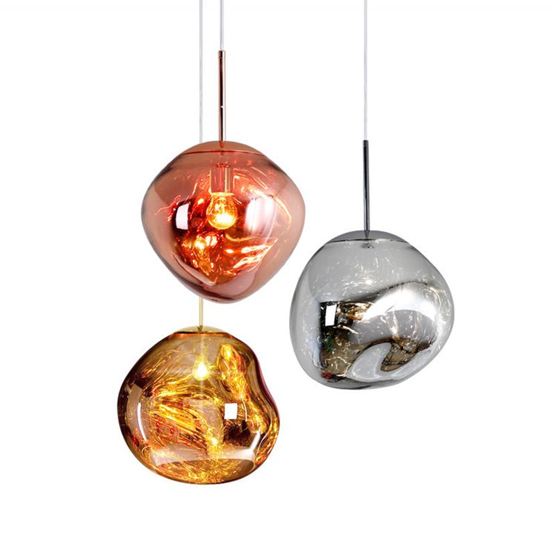 Luci a soffitto appeso a roccia Mid-secolo creatività moderna di vetro soffiato a sospensione a sospensione per il ristorante