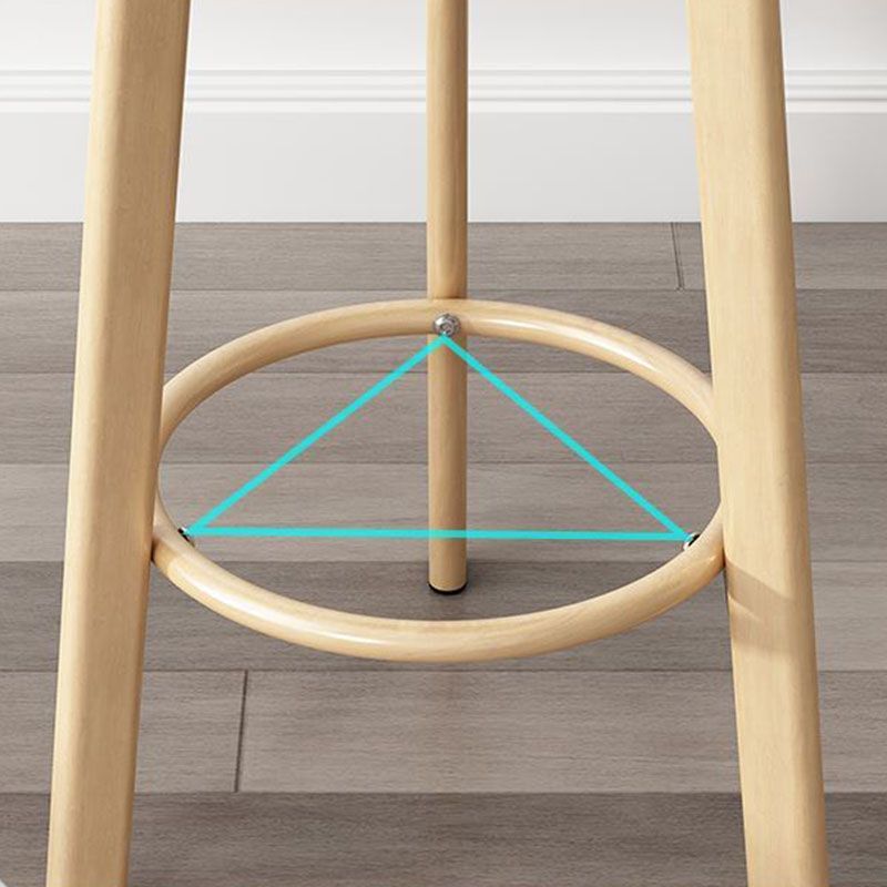 Glam Reception Upholstered Stool Matte Finish Round Footrest Stool