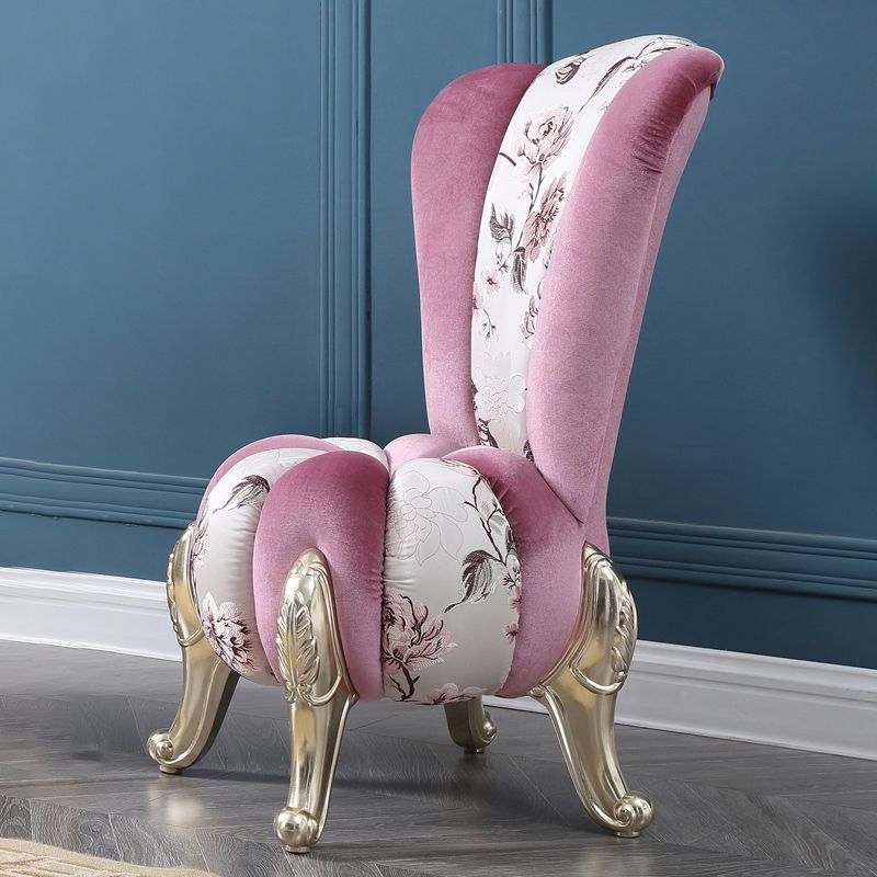 18.11"L x 18.11"W x 38.19"H Velvet Pillow Back Armless Chair