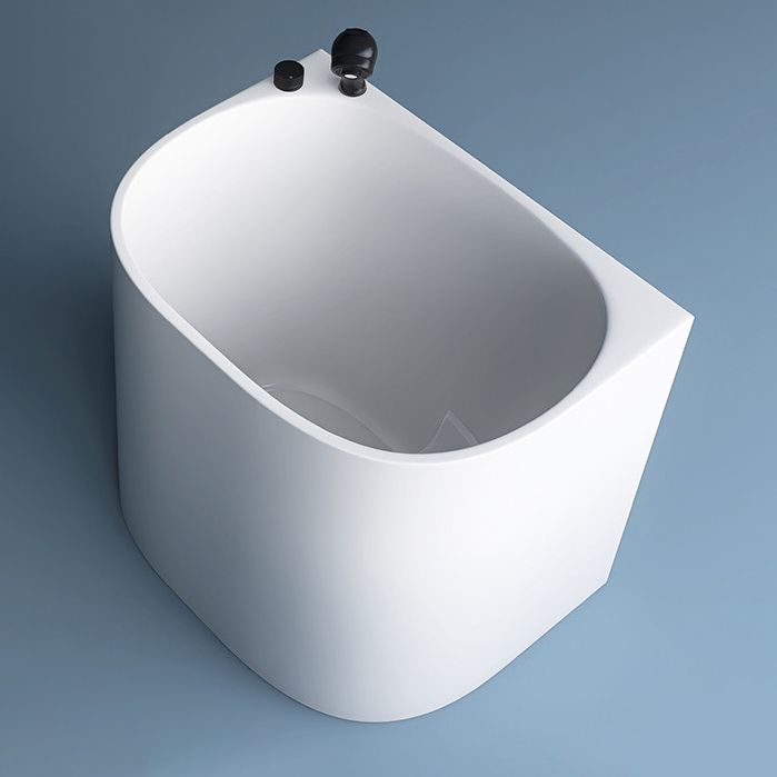 Corner Acrylic Soaking Bathtub Antique Finish Back to Wall Bath Tub