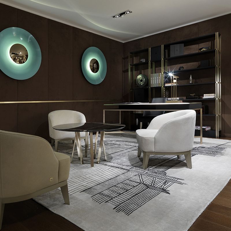 Luz de pared de estilo posmoderno Luz de apliques de pared de 1 luz con sombra de hierro para sala de estar