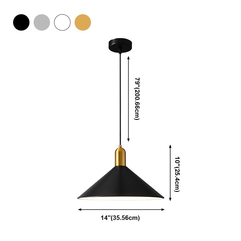 Elektroplate ijzerhanglamp in moderne creatieve stijl taps toelopend indoor hanglampje
