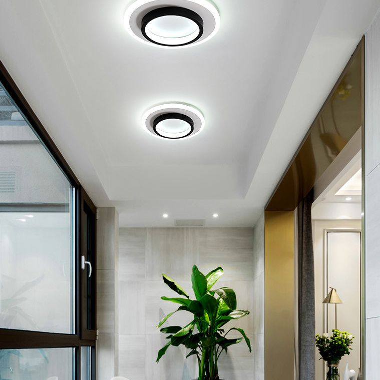 Simplicity Geometrical Flush Ceiling Light Fixture Acrylic LED Aisle Flush Mount Fixture