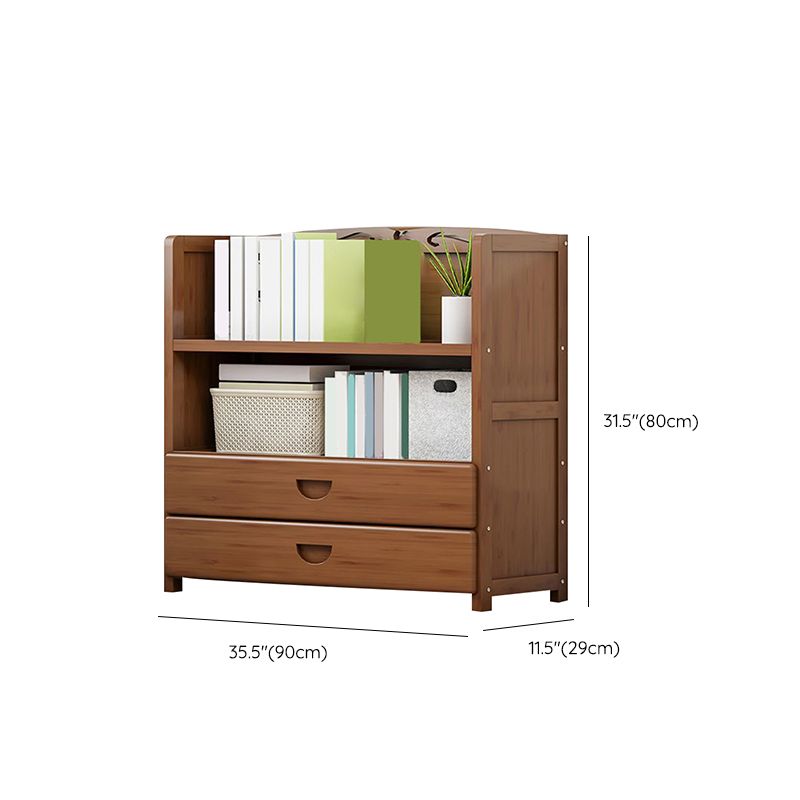 Contemporary Closed Back Bookcase Standard Engineered Wood Bookshelf