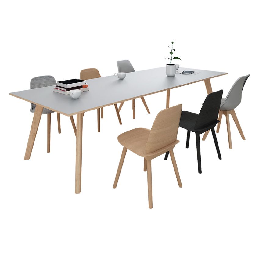 Rectángulo 4 patas muebles de madera sólida mesa de simplicidad para comedor