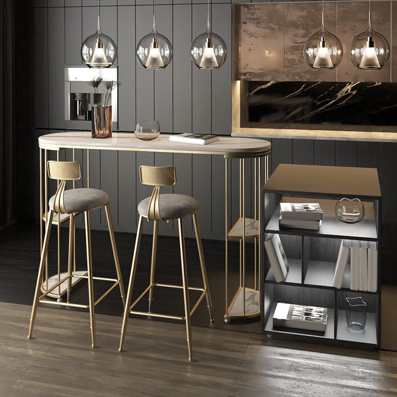 Modern Stone Bar Table Set 1/2/3 Pcs Specialty Pub Set for Indoor