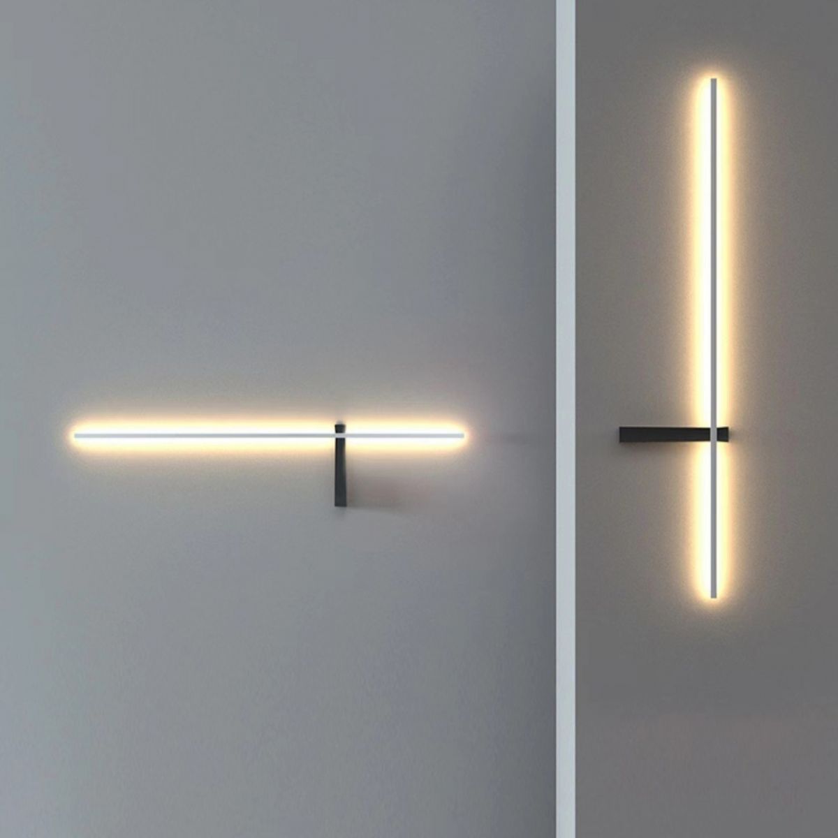 Metal Linear Shape Wall Light Modern Single Light Wall Mount Fixtures