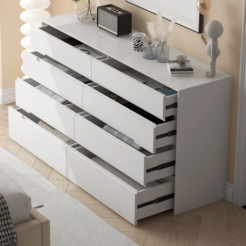 Modern Horizontal Storage Chest with 8 Soft-Close Drawers for Home