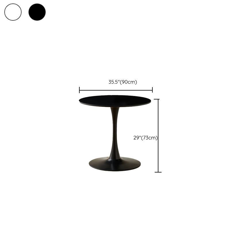 Modern Wood Dining Table Tulip Base Geometric Table for Dining Room