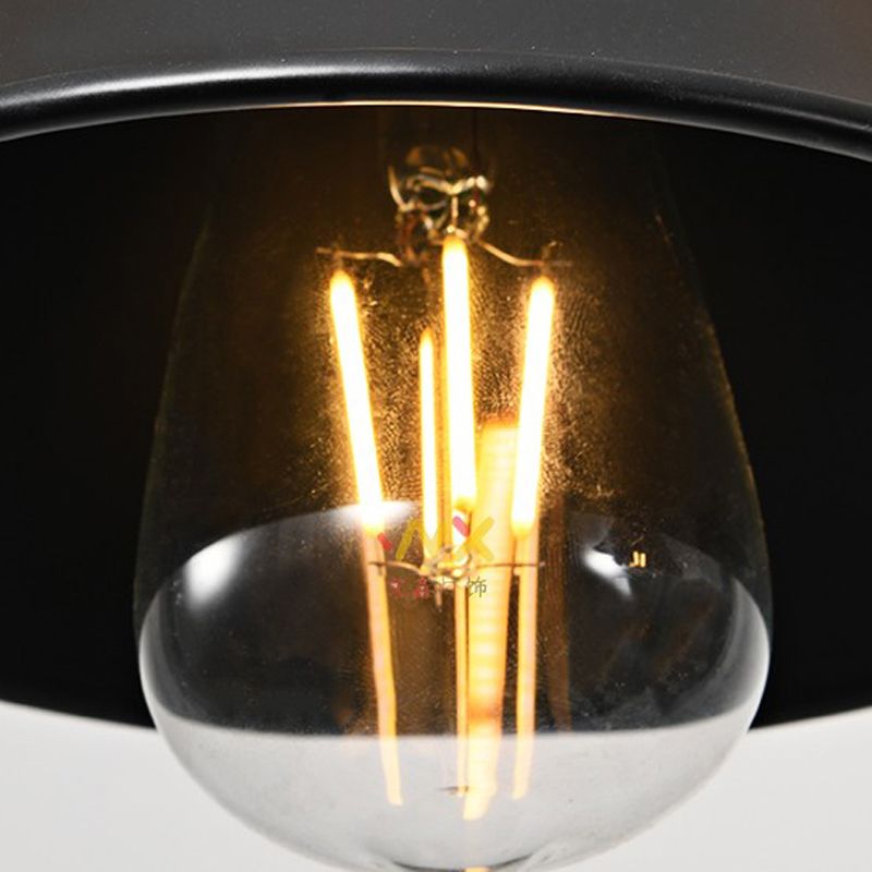 Industrial Island Light Metallic Hanging Lighting Fixture for Dining Room