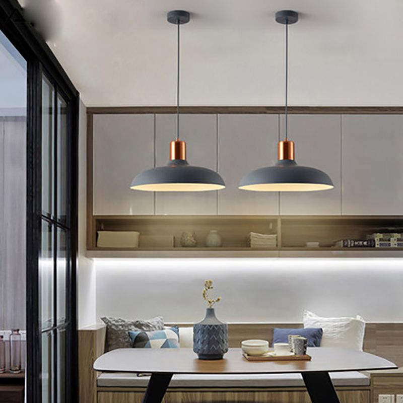 Schüssel -Formrestaurant -Pendel -Leuchtmetall 1 Lampenmakkaron Suspension Anhänger Licht