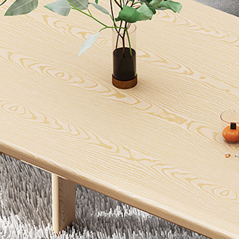 Modern Wood Top Rectangle Shape Dining Furniture 4 Wood Legs Table for Dining Room Furniture