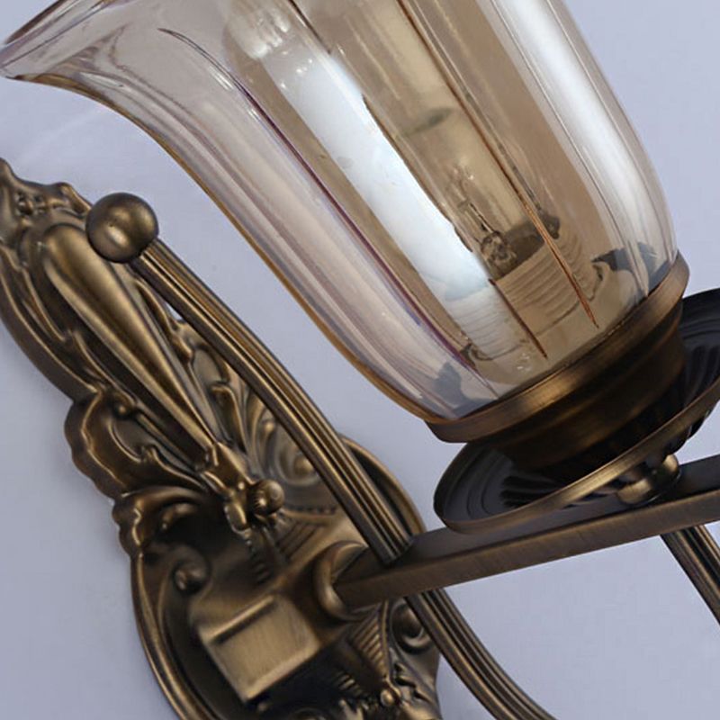 Lampe murale en verre transparent à 1/2 lumière