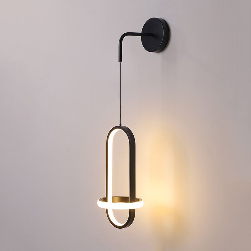 Metal Geometric Wall Light Fixture Minimalist-Style LED Wall Mounted Light Fixture