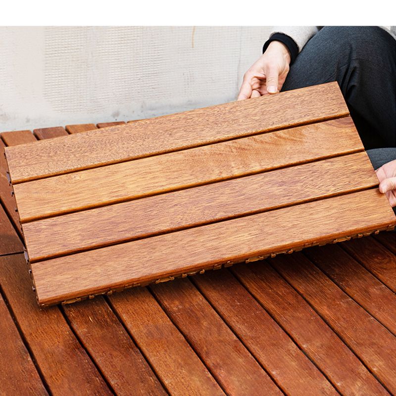 Outdoor Flooring Composite Interlocking Red Brown Decking Tiles